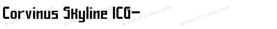 Corvinus Skyline ICG字体转换